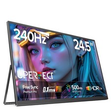 UPERFECT 24.5" 240Hz Portable Gaming Monitor 1080P FHD 1200:1 Contrast FreeSync