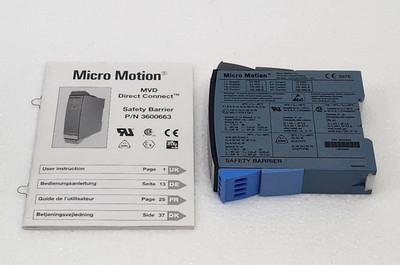 MICRO MOTION MVD DIRECT CONNECT SAFETY BARRIER P/N 3600663