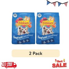 2P Purina Friskies Dry Cat Food Seafood Sensations Salmon Tuna Shrimp 30lb Bag