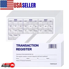 24 PCS Check Registers for Personal Checkbook, Easy to Read Checkbook Register