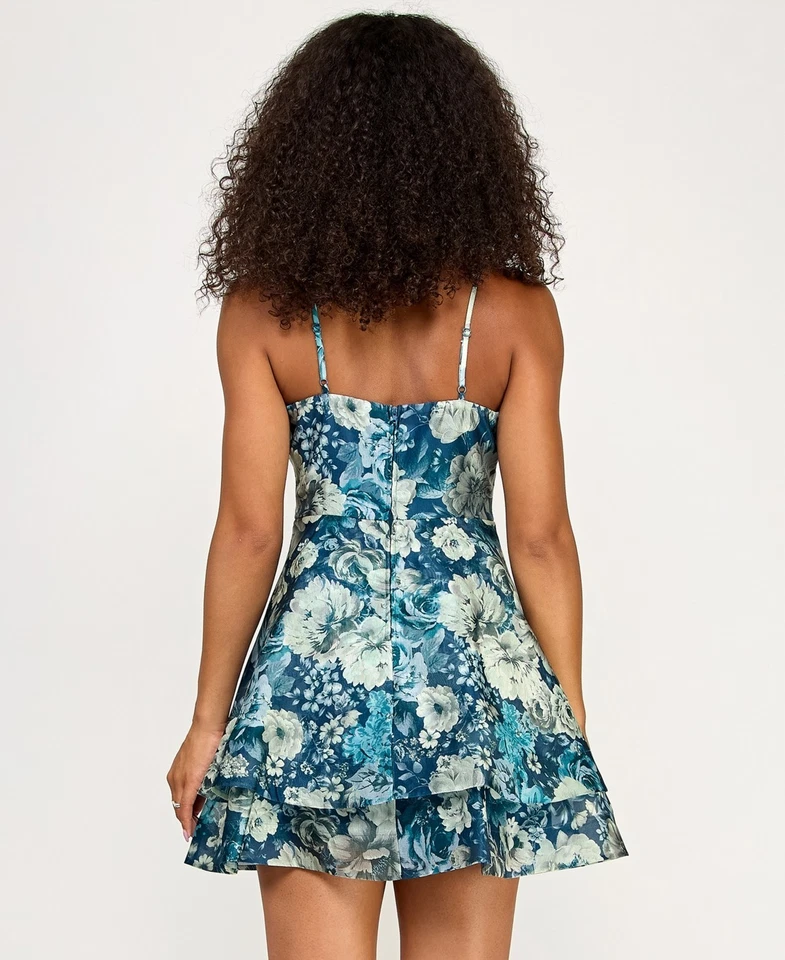 Vestido Katia Rae Juniors Satinado Ajuste Brillante y Acampanado - Esmeralda - XL - Defecto Foto 3 de 4