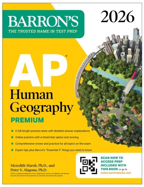 AP Human Geography Premium 2026 Prep Book with 6 Practice Tests  PAPERBACK