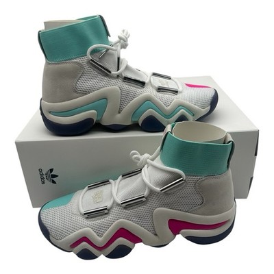 Adidas Nice Kicks x Crazy 8 ADV Shoes Mens Sz 8.5 White/Aqua/Pink Sneaker DB1788
