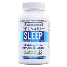 Relaxium Sleep Support 120 Vegan Capsules Melatonin Ashwagandha MADE IN USA