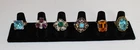 Vintage Ladies Cocktail Costume High End Jewelry Lot of 6 Rings ~~ Stunning!