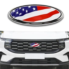 9inch For Ford F150 Front Grill Tailgate Emblem US Flag Oval Badge Accessories