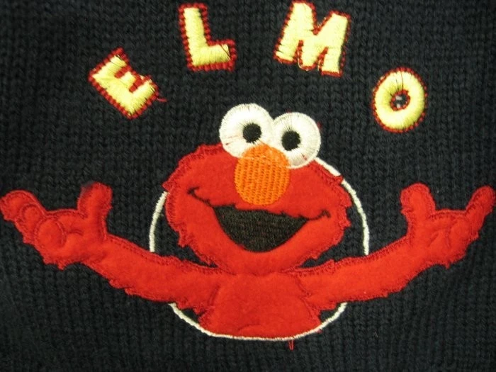 Suéter Vintage Sesame Street Elmo Niños 6-9 meses Botones azules bordados Foto 3 de 4