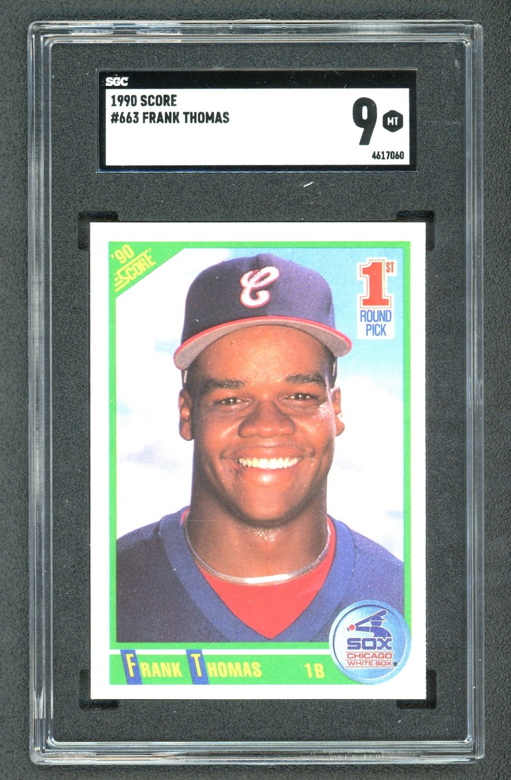 1990 Score Frank Thomas 1st Round Pick #663 SGC 9