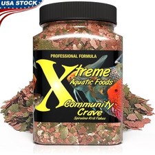 Krill Spirulina Flakes Fish Color Boost Immune Support USA Made Community Food