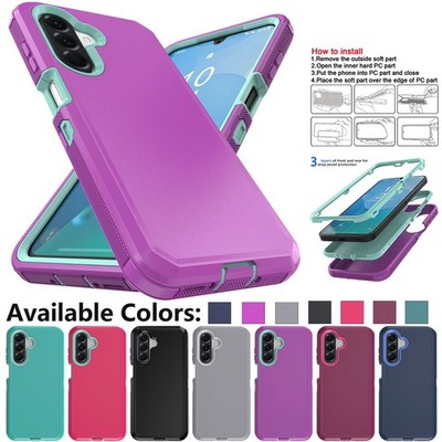 For Samsung Galaxy A17 5G Phone Case Heavy Duty 3 in 1 Rugged Cover Shockproof