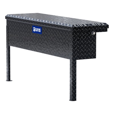 UWS Gloss Black Aluminum 48in Truck Side Tool Box, Low Profile Toolbox Storage