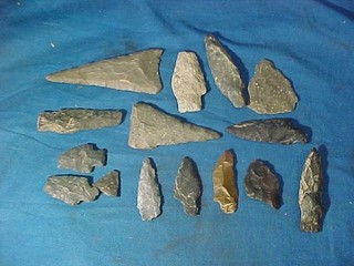 14 Antiquity Original NATIVE AMERICAN Hand Crafted ARROW HEADS