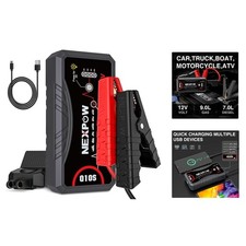 3000a Peak Portable Car Jump Starter - Ultimate Lithium Power Safety