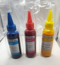 Printers Jack 300ml Sublimation Color Ink Refills - Cyan, Yellow And Magenta