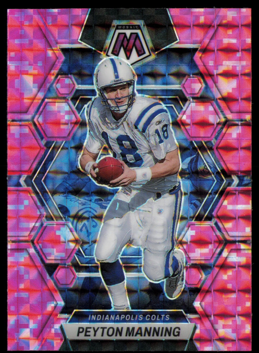 2023 Panini Mosaic Camo Pink Mosaic #100 Peyton Manning 