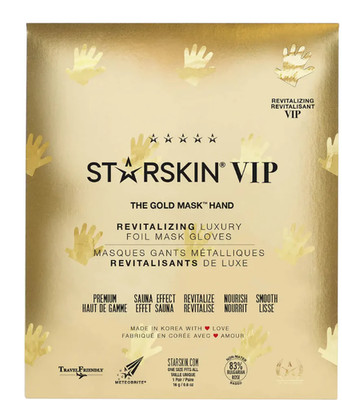 Starskin VIP The Gold Mask Hand Revitalizing Luxury Foil Mask Gloves NIB  #2105