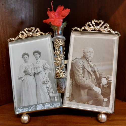 Doppel- Fotorahmen Jugendstil um 1900 - Bild 11 von 14