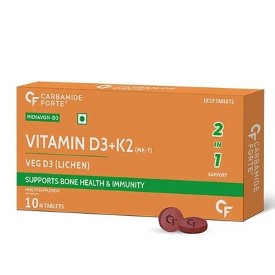 Vitamin D3 K2 MK7 | Pflanzliches pflanzliches Vitamin D3 Nahrungsergänzungsmi...