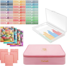27 Pcs Diamond Art Storage with Bag, 2-In-1 Diamond Art Trays Container with Lid