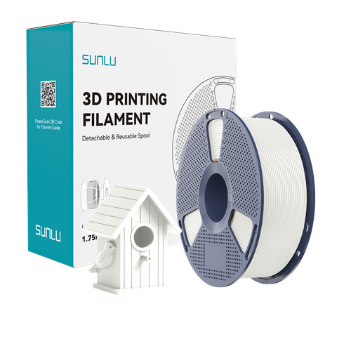 SUNLU ASA Filament 1.75mm UV/Rain/Heat Resistant Tough For 3D Printer 1KG White