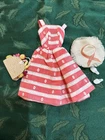 VINTAGE BARBIE OUTFIT "BUSY MORNING" #956 CIRCA 1963 MATTEL Dress, Purse, Shoes