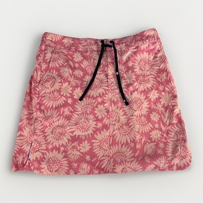 RipSkirt Womens M Sport Skirt Sunny Sherbet Pink Floral Print Athletic Pull On