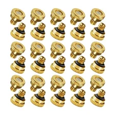 KUWAN 30pcs Brass Misting Nozzles for Cooling System 0.023"" 0.023'&apos
