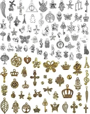 100PCS Wholesale Lots Mixed Charms Pendants DIY for Necklace Bracelet... 
