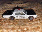 Vintage 1968 Hot Wheels Redline Police Cruiser White Black Diecast Mattel USA
