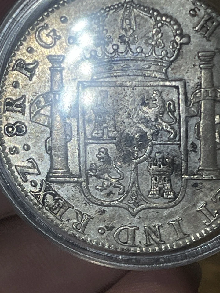 1821 Zs Mexico 8 Reales Key Date Zacatecas R G War Independence Coin Royalist - Image 4 of 4