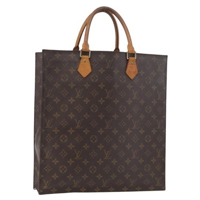 LOUIS VUITTON Monogram Sac Plat Hand Bag M51140 LV Auth BA13167