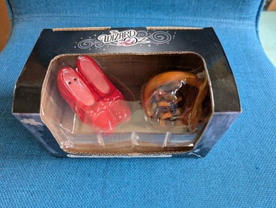 The Wizard of Oz salt & pepper shaker Dorothy's Ruby Slippers & basket for Toto.