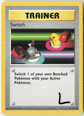 Switch 95/102 Common Base Set Shadowless Pokemon Unlimited Lightly Played