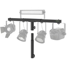 NiuNyuNeu DJ Light Stand T-Bar Cross Bar with Extended Pole Single, Black