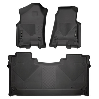 Husky Weatherbeater First & Second Row Black Floor Liners for Ram 1500 Crew Cab