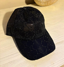 Black Monogram Breathable Mesh Baseball Cap H...