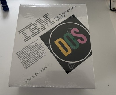 IBM Dos 5.0 - 3.5'' Floppy Hardbox Disketten, NEU