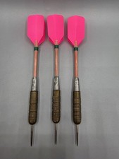 Vintage Brass Dart Set with Pink Flights - 16g