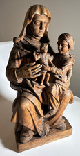 Heilige Anna selbdritt 70 cm -- Figur Maria -- Holz handgeschnitzt um 1850