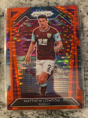 2020-21 Panini Prizm Matthew Lowton #50 Burnley Red Pulsar