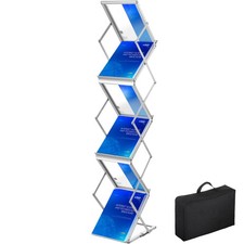 VEVOR Foldable Magazine Display Rack 6 Pockets Pop-Up Brochure Display Stand