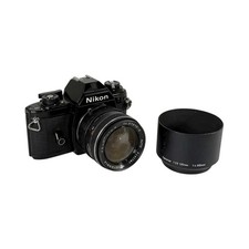 Nikon EM Black 35mm SLR Film Camera with Vivitar Wide-Angle 28mm f/2.8 Lens