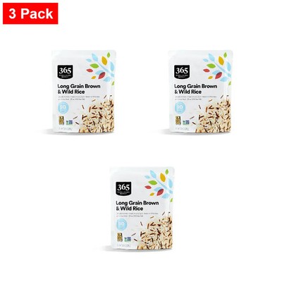 365 By WFM, Long Grain Brown & Wild Rice, 8.8 Ounce, (Ready To Heat) - 3 Pack