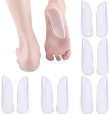 5 Pairs Medial Lateral Heel Wedge Silicone Insoles - Corrective Clear