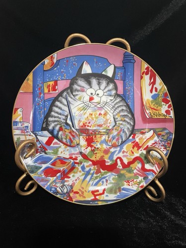 Limited Edition B. Kliban Decorative Collector’s Plate “Artist Cat” Dishes