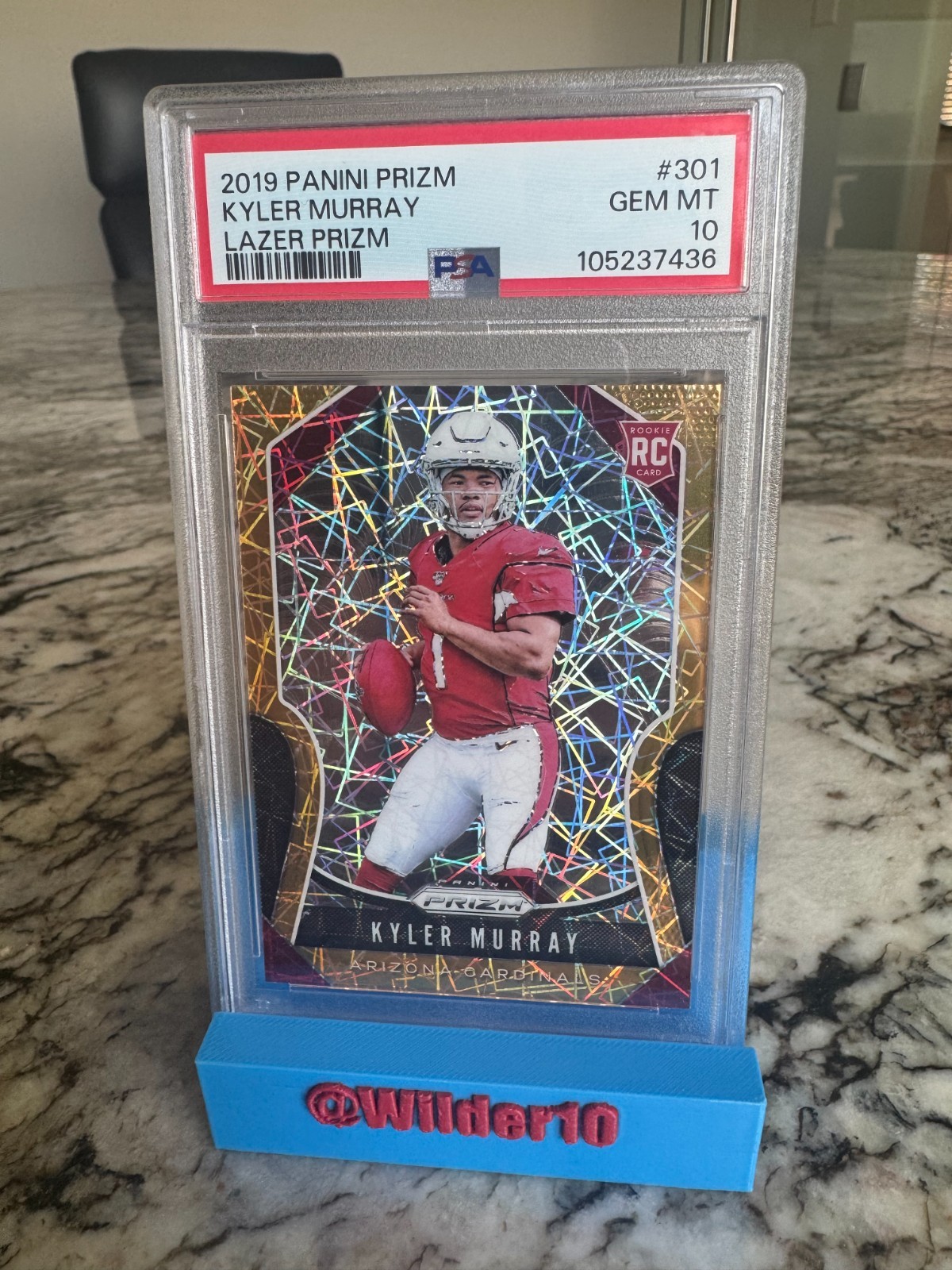 2019 Panini Lazer Prizm Arizona Cardinals Kyler Murray Rookie Card PSA GEM MT 10