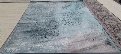 SILVER / BLUE 8'-0'' x 10'-0'' Back Stain Rug, Reduced Price 1172794197 SKY163G-8