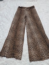 Boston Proper Malibu Animal Print Wide-Leg Pants Size XS 26x26