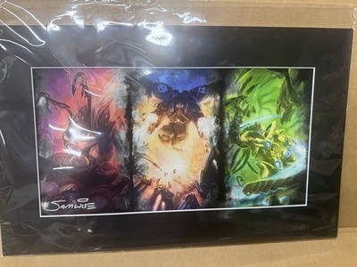 StarCraft Triptych Samwise Didier Poster Print Art SIGNED 1 2  + COA Blizzard