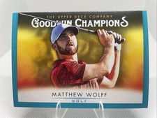 2021 Upper Deck Goodwin Champions - Horizontal Matthew Wolff #99 Turquoise (RC)